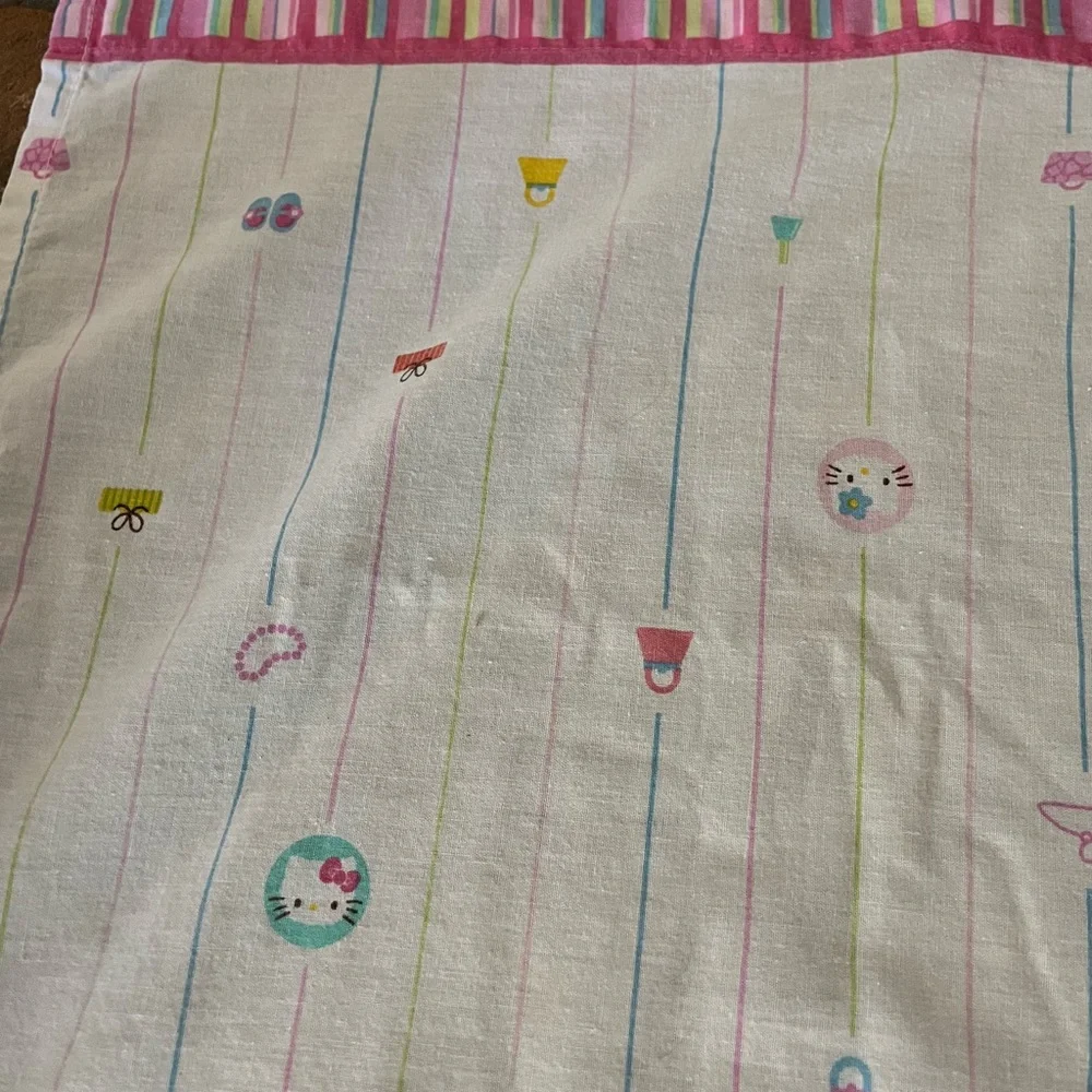 Vintage Hello Kitty sheet set Sanrio flat sheet and fitted sheet bed set